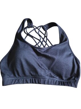 Women's Black Strappy Back Bralette - Unbranded Small
